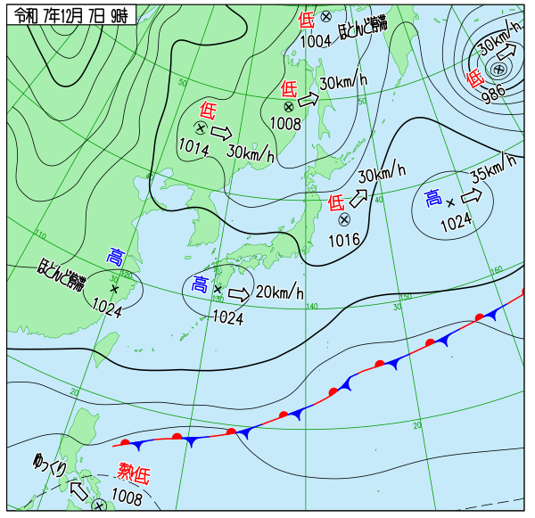 今日の天気予想図