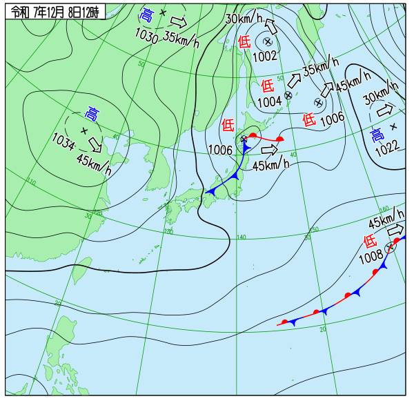 今日の天気予想図