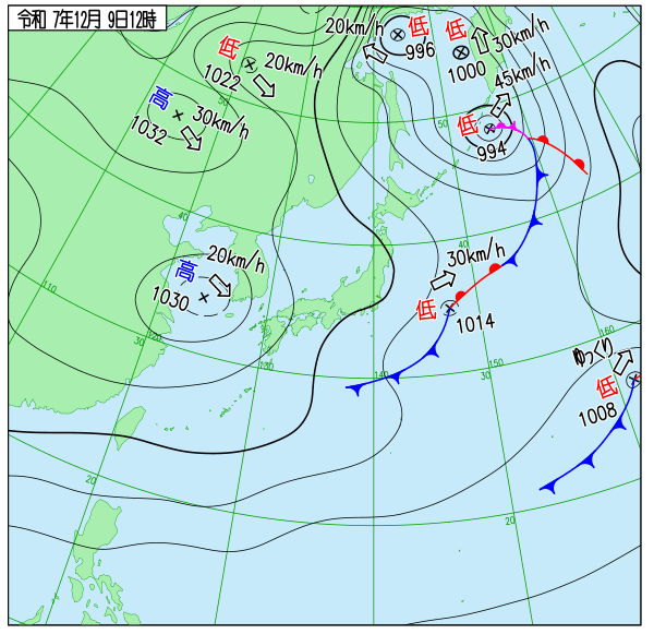 今日の天気予想図