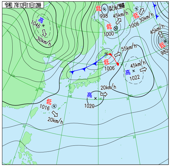 今日の天気予想図