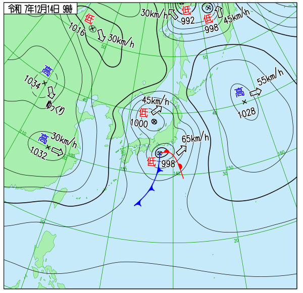 今日の天気予想図