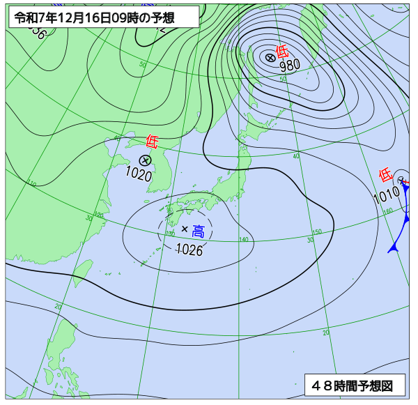 48時間天気予想図