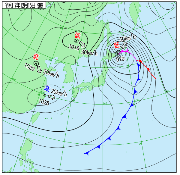 今日の天気予想図