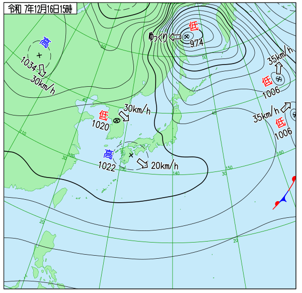 今日の天気予想図