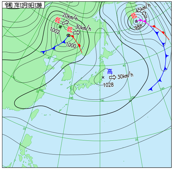 今日の天気予想図