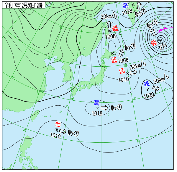 今日の天気予想図
