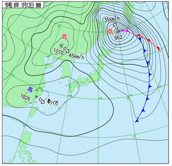 今日の天気予想図