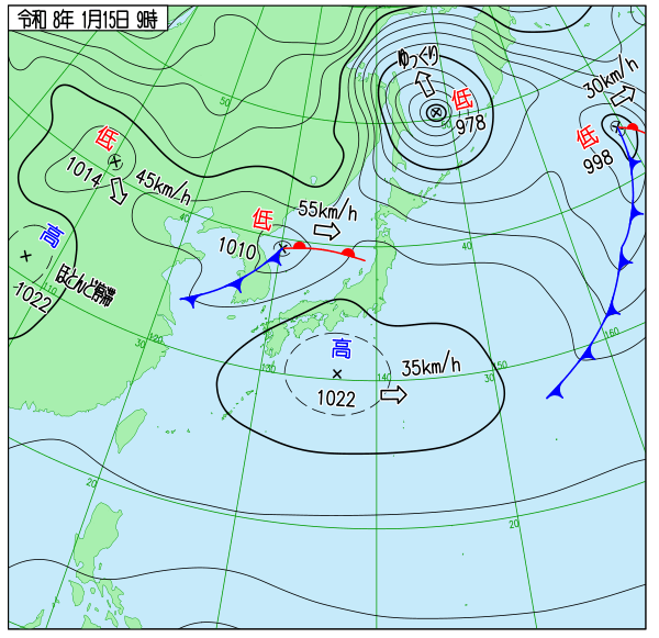 今日の天気予想図