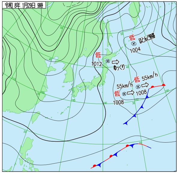 今日の天気予想図