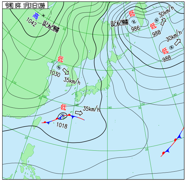 今日の天気予想図