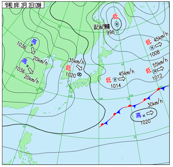 今日の天気予想図