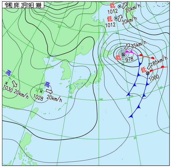 今日の天気予想図