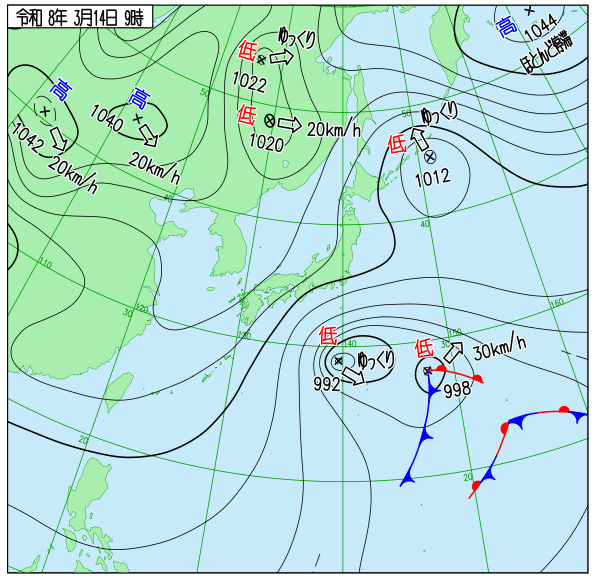 今日の天気予想図