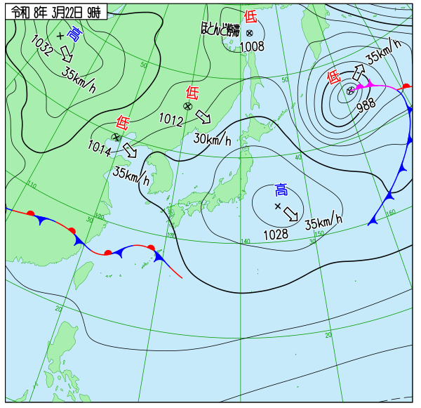 今日の天気予想図