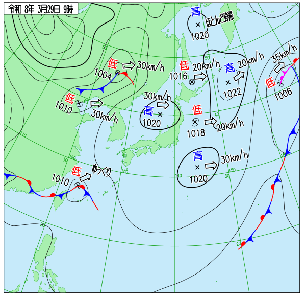 今日の天気予想図