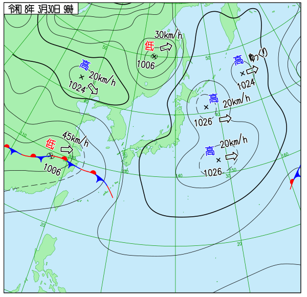 今日の天気予想図