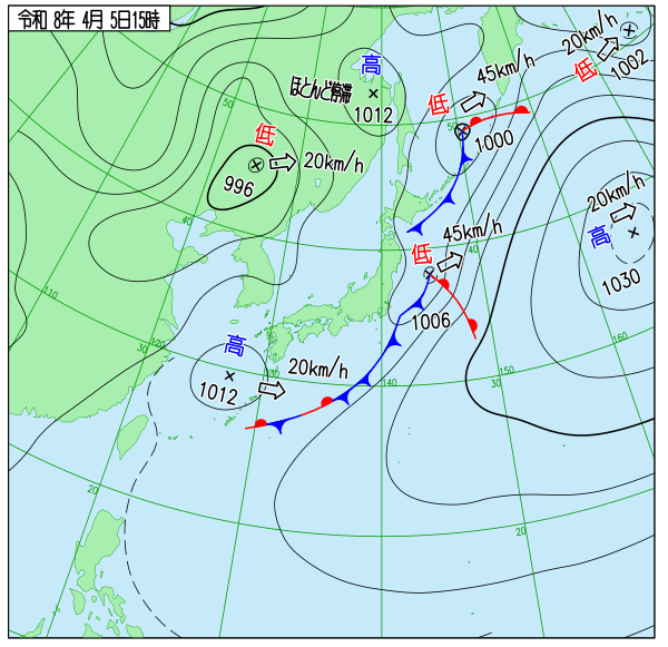 今日の天気予想図