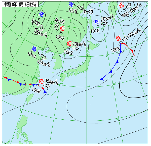 今日の天気予想図