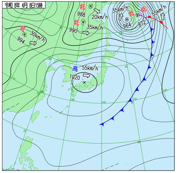 今日の天気予想図