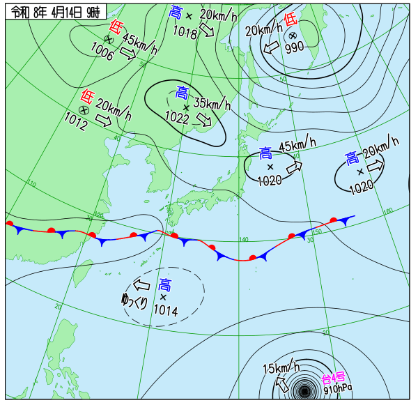 今日の天気予想図