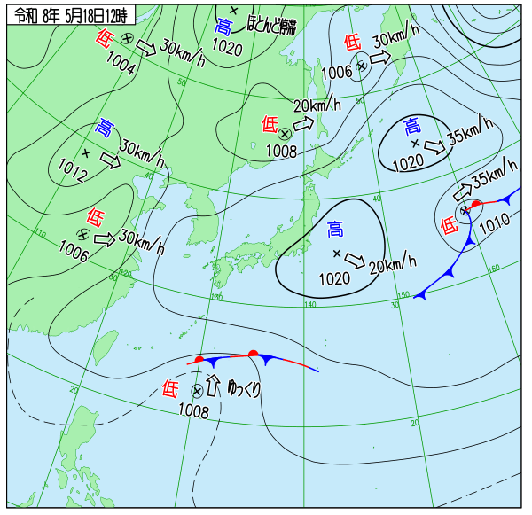 今日の天気予想図