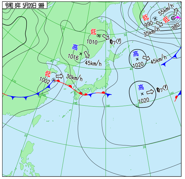 今日の天気予想図