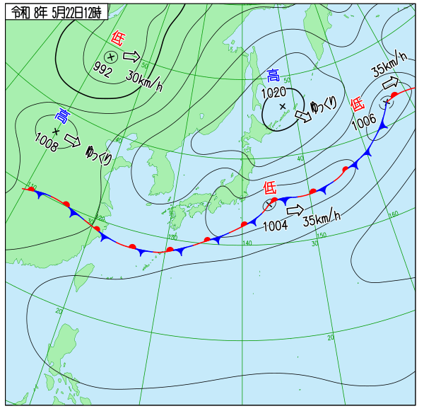 今日の天気予想図