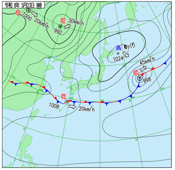今日の天気予想図