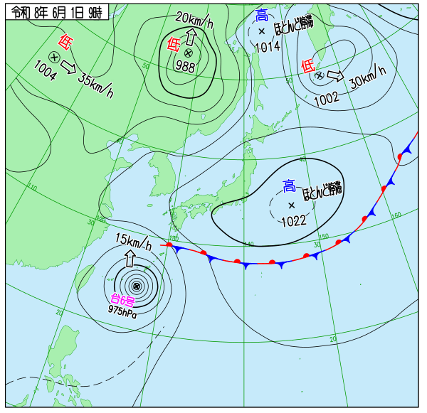 今日の天気予想図