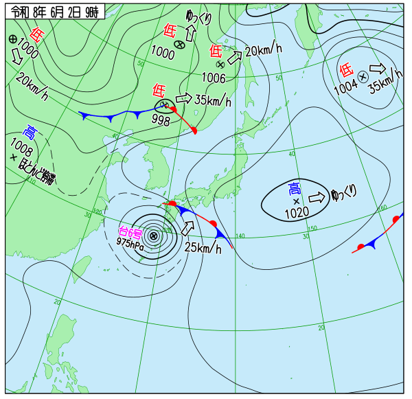 今日の天気予想図