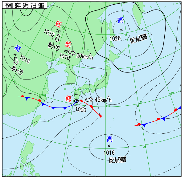 今日の天気予想図