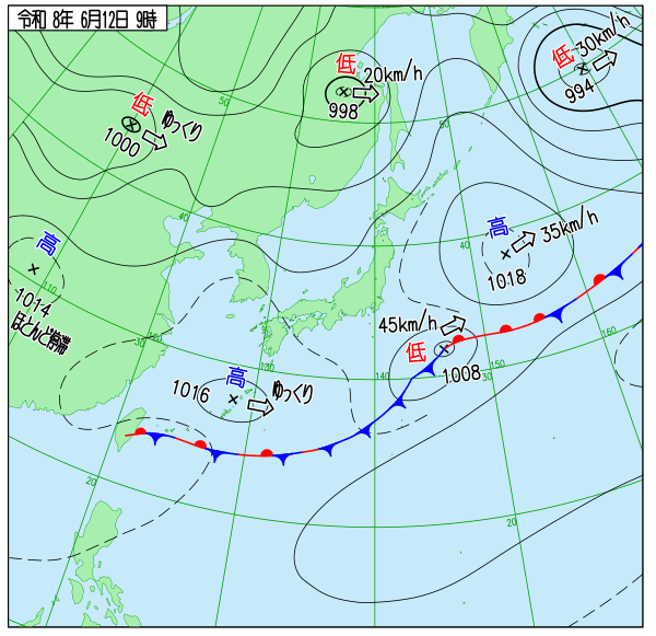 今日の天気予想図