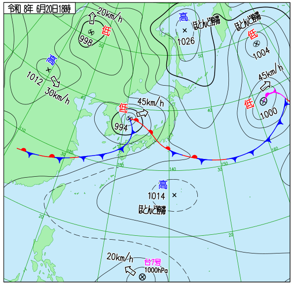 今日の天気予想図