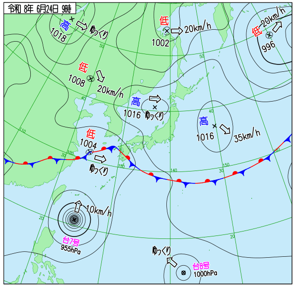 今日の天気予想図