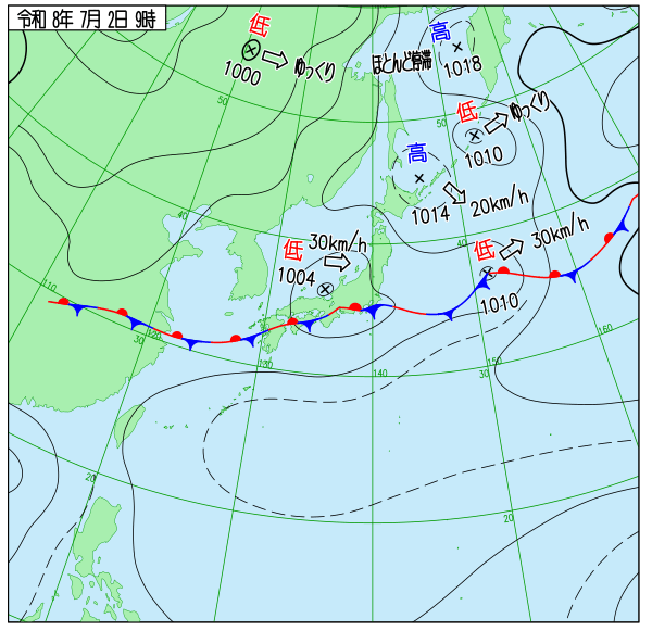 今日の天気予想図