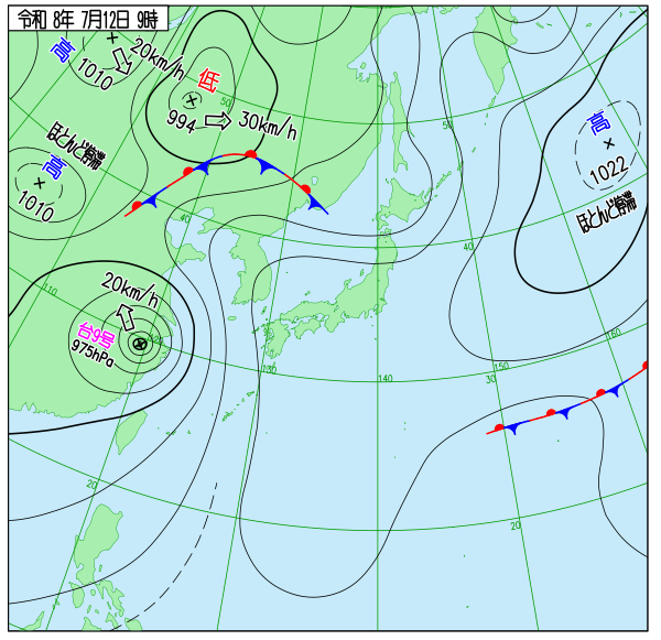 今日の天気予想図