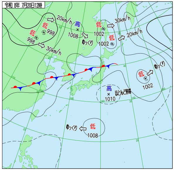 今日の天気予想図