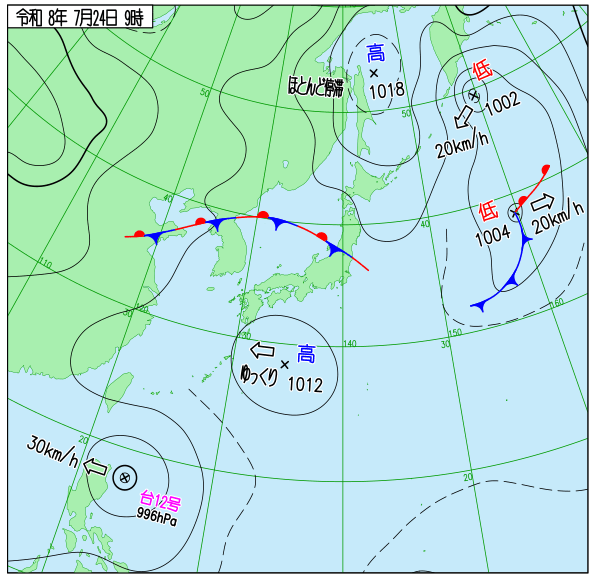 今日の天気予想図