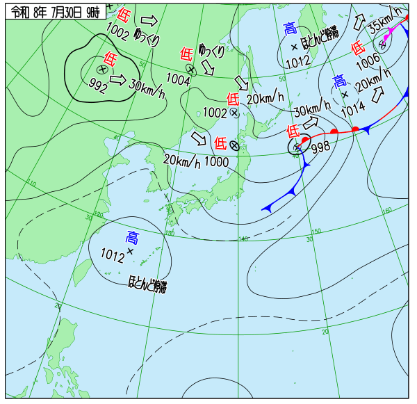 今日の天気予想図