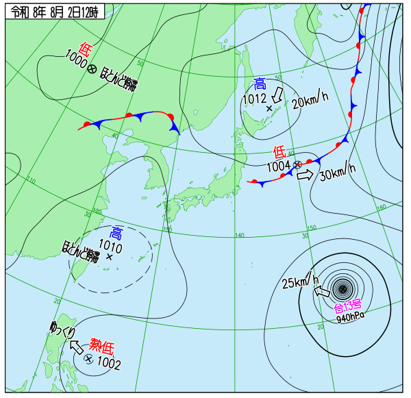今日の天気予想図