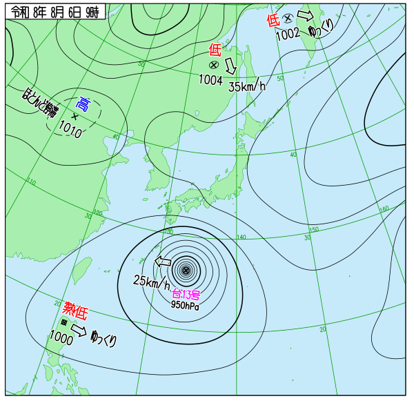 今日の天気予想図