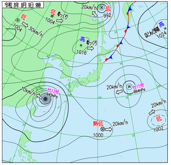 今日の天気予想図