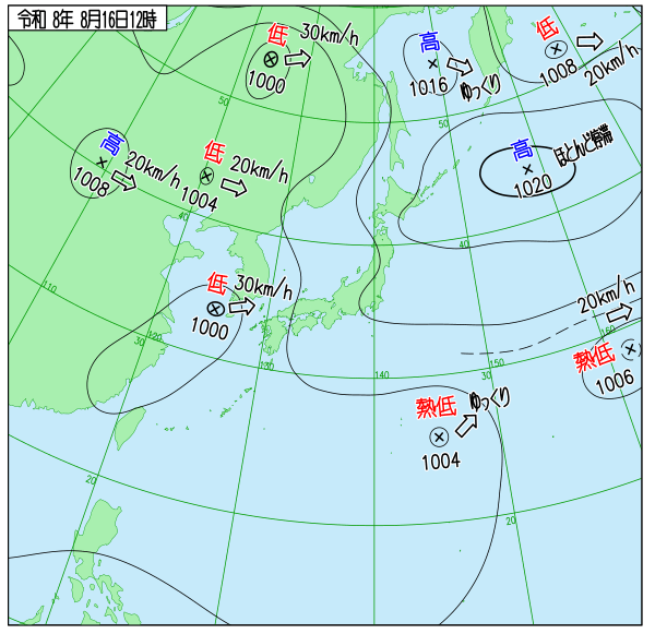 今日の天気予想図