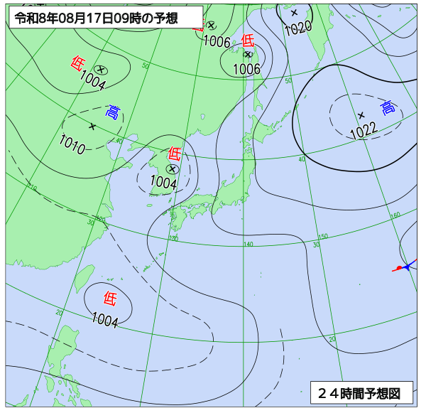 24時間天気予想図