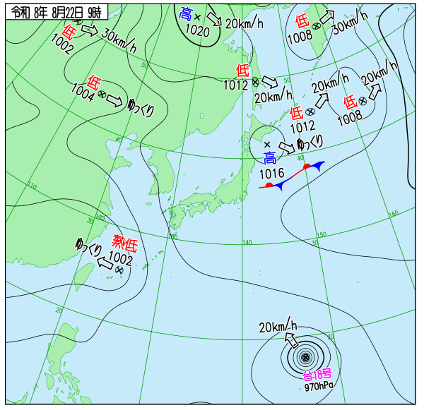今日の天気予想図