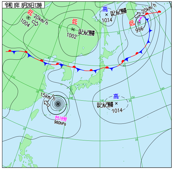 今日の天気予想図