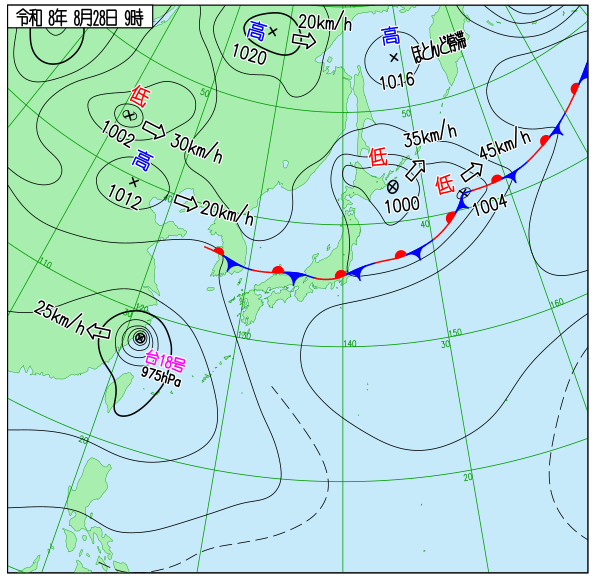 今日の天気予想図