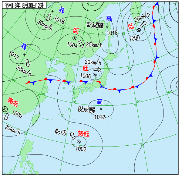 今日の天気予想図