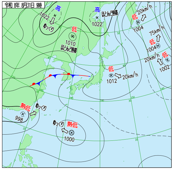 今日の天気予想図