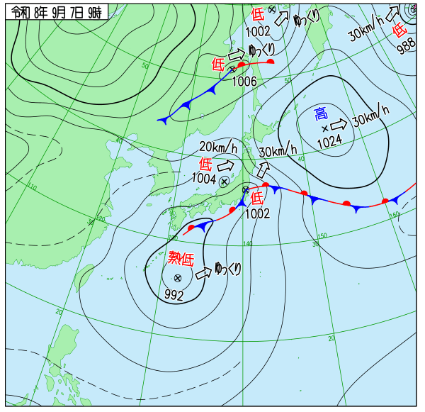 今日の天気予想図